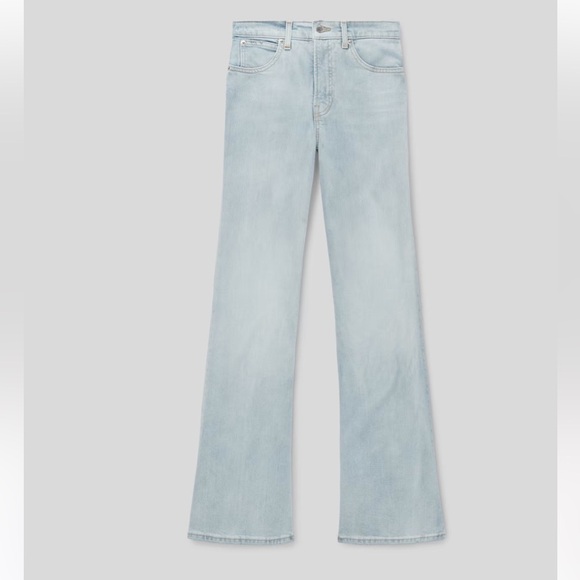 EVERLANE THE HIGH RISE FLARE JEAN IN FOG SIZE 32 - Picture 12 of 13